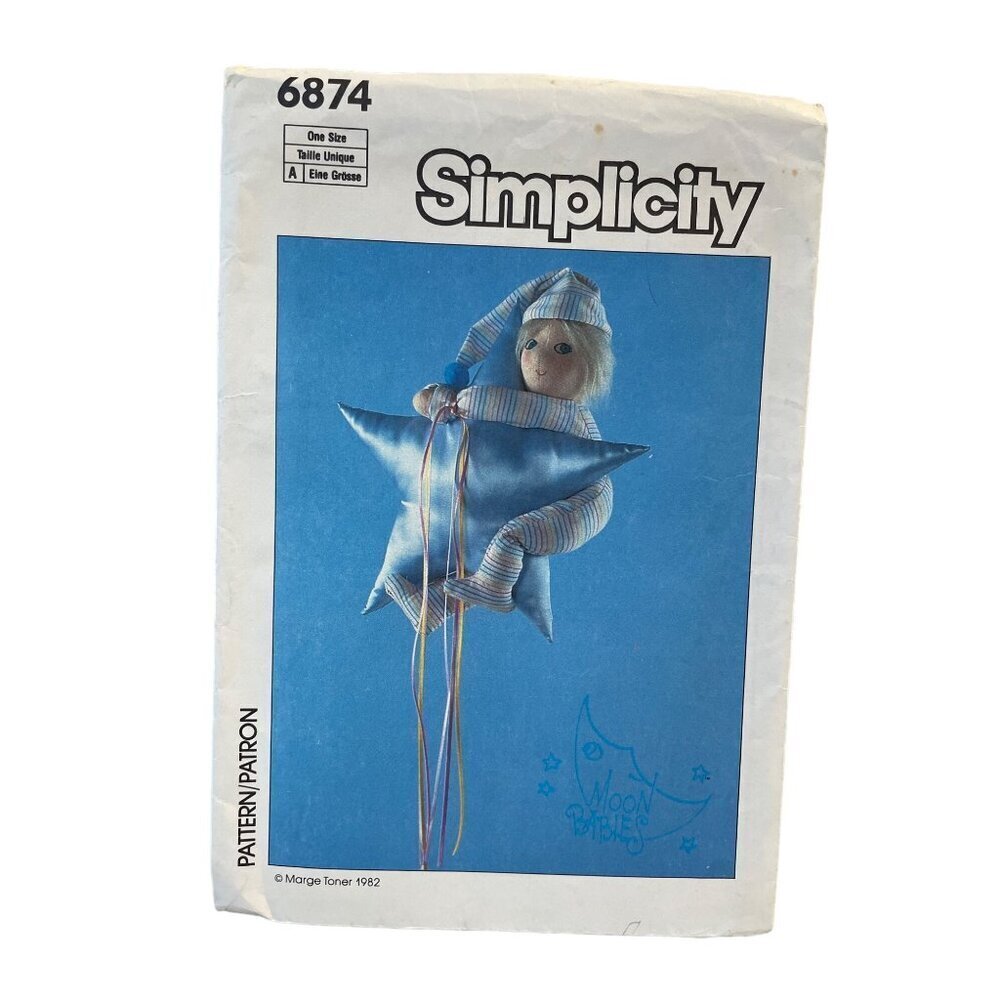 Simplicity‎ Sewing Pattern 6874 Night Cap Moon Baby Decorations UNCUT